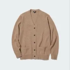 ラムvネックカーディガン