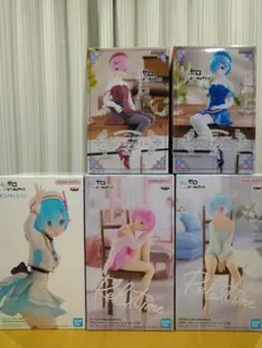 Re:ゼロから始める異世界生活　レム　ラム　ぬーどるストッパーフィギュア他　５個