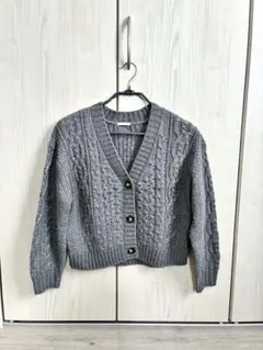 ジーユー　ケーブルコクーンカーディガン　150