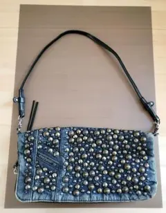DIESEL ディーゼル　スタッズ　ショルダーバッグ　デニム