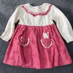 【超美品】90 coeur a coeurウサギ 長袖ワンピース