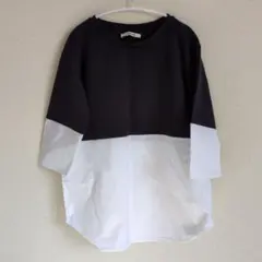 【LOREAK】 カラー ブロック Tシャツ 五分袖　15号