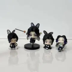 鬼滅の刃　胡蝶しのぶ　ミニフィギュア　4体セットならぶんです　まちぼうけ