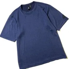【美品】アディダス　AEROREADY　半袖　Ｔシャツ　メッシュ　通気性　紺　L