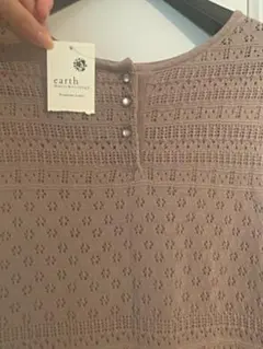 アースミュージックアンドエコロジー　透かし編みワンピース