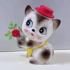 ビンテージ ウサギ 兎 白兎 陶器 置物 インテリア 工芸品 美術品 A1110
