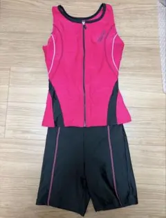 スポーツ用水着セット ピンク/ブラック Lサイズ