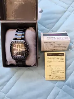 WIRED クロノグラフ 腕時計 ブラック メンズ ワイアード SEIKOのサムネイル