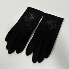 ブラック刺繍手袋