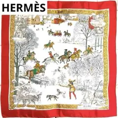 ☆希少☆HERMES エルメス カレ90 氷上の喜び スカーフ - メルカリ