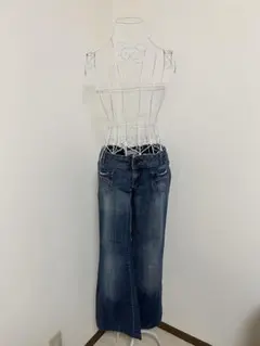 ブーツカット　デニムパンツ ブルー　フレア　38 Mサイズのサムネイル