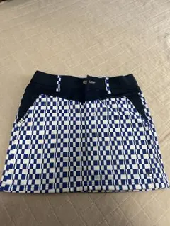 ゴルフ レディーススカート FILA青白チェック