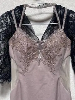 値下げ中！！ローブド　グロッシー　モカベージュ　キャバ　ドレス