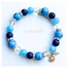 ラピスラズリ×ハウライトターコイズ｜天然石ブレスレット｜蒼天の祈り｜癒しとお守り