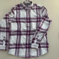 Tommy Hilfiger 長袖シャツ サイズ6 白紫チェック