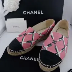 限定品　シャネル　CHANEL エスパドリーユ ピンク ココビーチ　ココマークのサムネイル