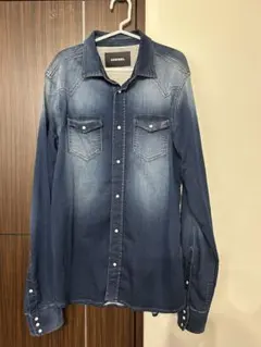 DIESEL ディーゼル　デニムシャツ 長袖 ダークブルー