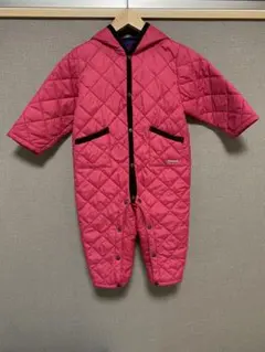 キルティングロンパース ジャンプスーツ　カバーオール　ピンク 90