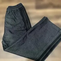 adidas ストレッチ デニム ルーズフィット ワイドパンツ キッズのサムネイル