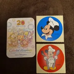 Duffy and Friends 20周年記念 シール、ミッキーシール3点