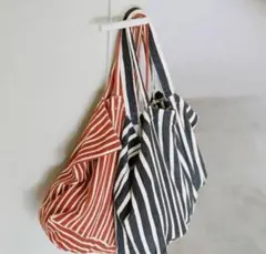 house on the hill トートバッグ　ストライプ house on the hill トートバッグ ストライプ Parent Bag (Navy