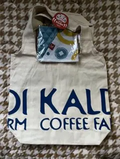 KALDI/カルディ★2025福袋 オリジナルトートともへじの手ぬぐいエコバッグ