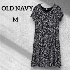 美品☆OLD NAVY【M】 花柄 半袖ワンピース レディース 膝丈ワンピース
