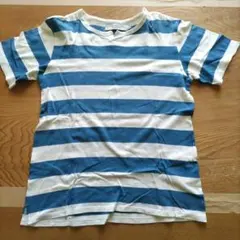 URBAN RESEARCH DOORS 白×ブルー ボーダーTシャツ Mサイズのサムネイル