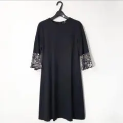 極美品　ポールスミス　花柄フレアスリーブワンピース　七分丈