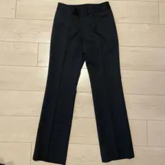ブラック レディーススーツ フレアパンツ