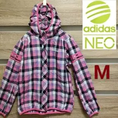 adidas（アディダス）NEO フルジップパーカ Mサイズ ピンク系 美品