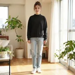 Java ジャバ L 黒 スウェット トレーナー オーバー ゆったり