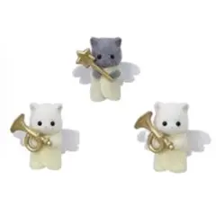 【新品未使用】シルバニア ホワイトクリスマス ペルシャネコのみつごちゃん