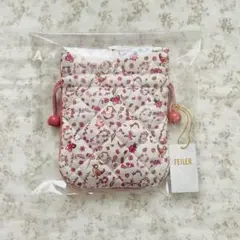 ポーチ　ハイジ・フェイラー・ガーデン　巾着　ピンク　完売品
