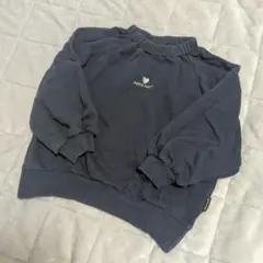 プティマイン　トレーナー　紺　ネイビー　ハート　120cm