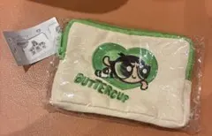 パワーパフガールズ　チャーム付き　刺繍ポーチ　バターカップ