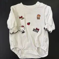 HELLO KITTY 長袖ロンパース ホワイト 70cm