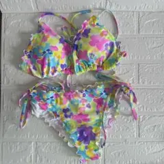 RELLECIGAレディース フリルディテール ビキニ 水着 上下2点セット