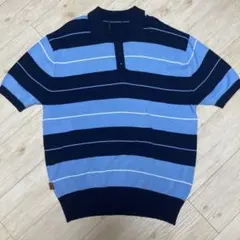 OLD JOE オールドジョー ニットポロシャツ ボーダー 半袖 サイズ40 OLD JOE オールドジョー ニットポロシャツ ボーダー 半袖 サイズ40