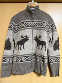 Abercrombie&Fitch ボアニット M相当 モチーフ柄