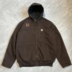 Carhartt アクティブジャケット ダック地 裏キルティング 茶 アメカジ