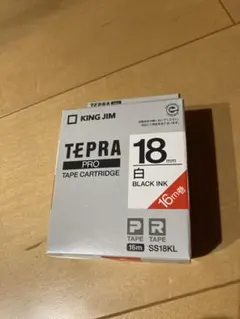 KING JIM TEPRA PRO テープカートリッジ 18mm テプラ　白
