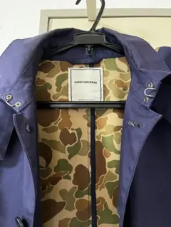 NANOUNIVERSE ナノユニバースネイビー ステンカラーコートSサイズ