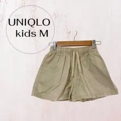 ユニクロ ショートパンツ ベージュ ウエストゴム 綿100% キッズM