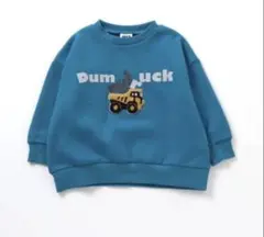 90cm BREEZE ダンプトラック 裏起毛 トレーナー ターコイズブルー 車