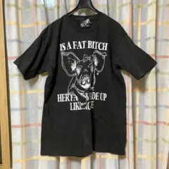 LEFLAH(レフラー)豚イラスト Tシャツ XL黒のサムネイル