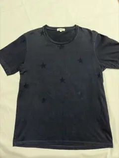 PLST 星柄 Tシャツ ネイビー 総柄 半袖 Mのサムネイル