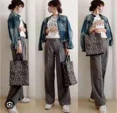 GU ローウエストバギーパンツ Ｌサイズ グレー
