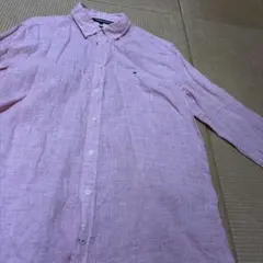 Tommy Hilfiger ピンク シャツ XLプレミアムリネン