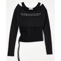 LAGUAGEM LETTERING SHEER 2PIECE トップスのサムネイル